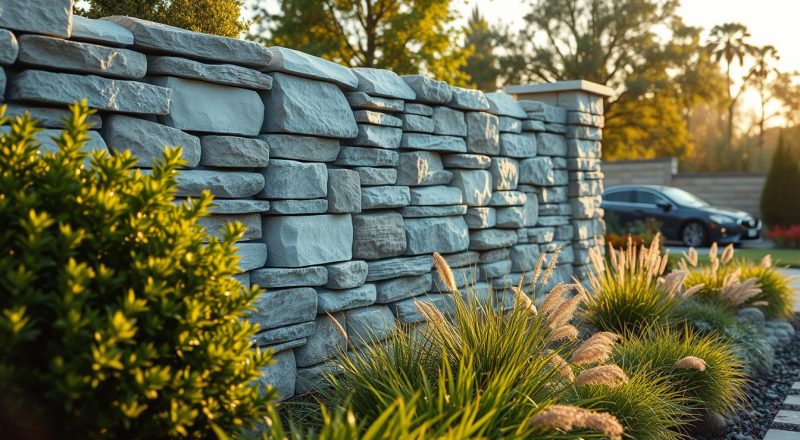 Naturstein Sichtschutz für die Gartengestaltung